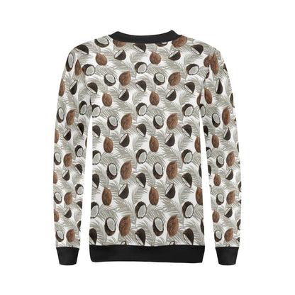 Coconut Pattern Print Design CN03 Women Long Sleeve Sweatshirt-JorJune