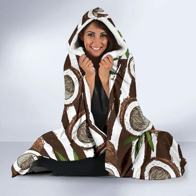 Coconut Pattern Print Design CN04 Hooded Blanket-JORJUNE.COM