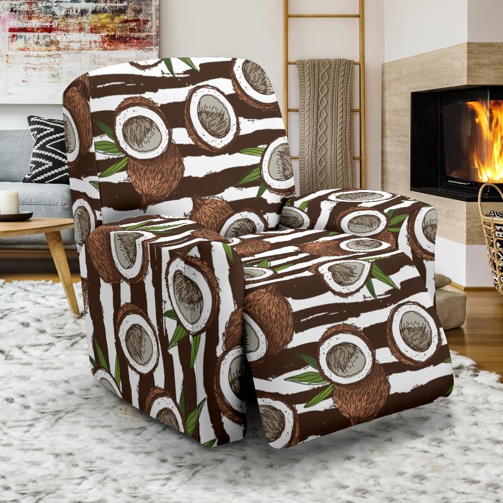 Coconut Pattern Print Design CN04 Recliner Slipcover-JORJUNE.COM