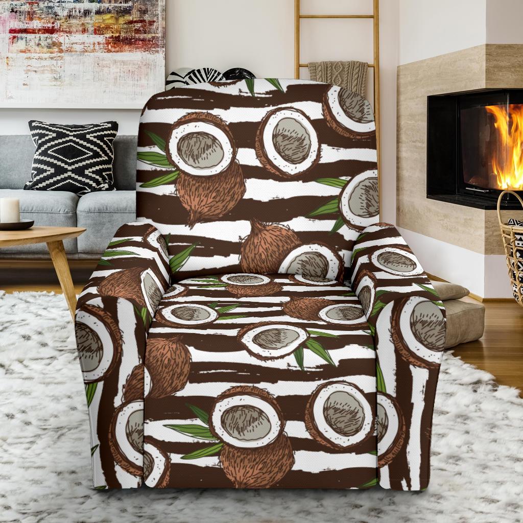 Coconut Pattern Print Design CN04 Recliner Slipcover-JORJUNE.COM