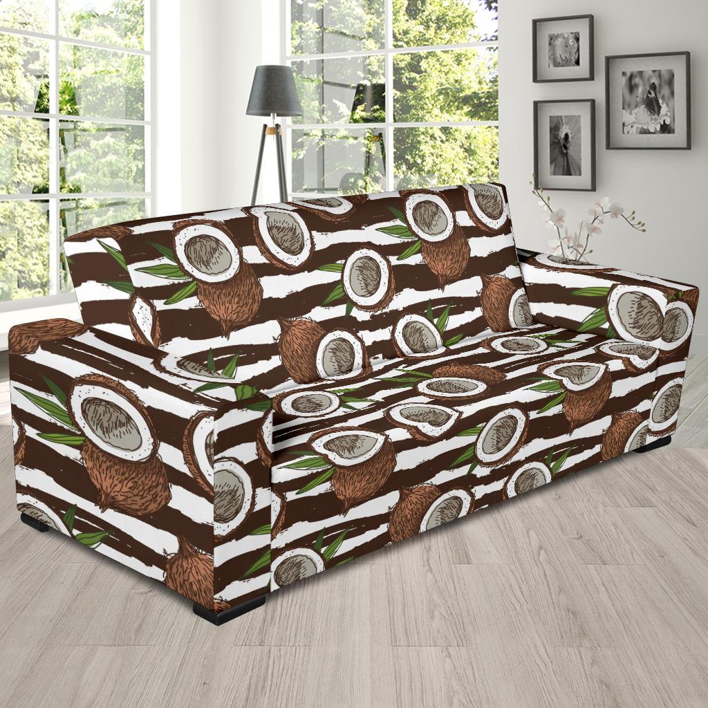 Coconut Pattern Print Design CN04 Sofa Slipcover-JORJUNE.COM