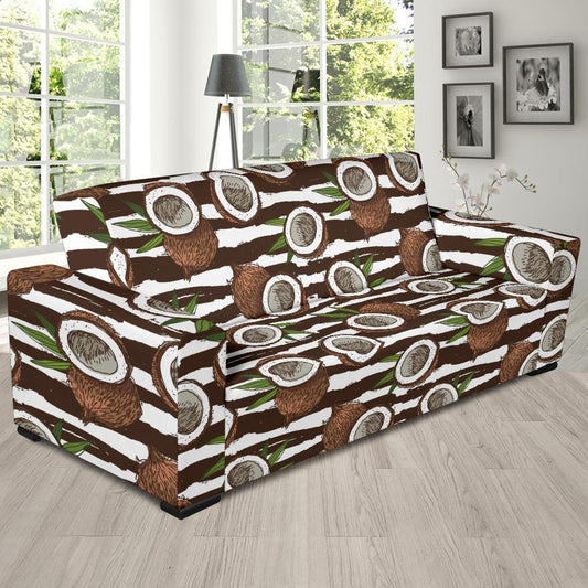 Coconut Pattern Print Design CN04 Sofa Slipcover-JORJUNE.COM
