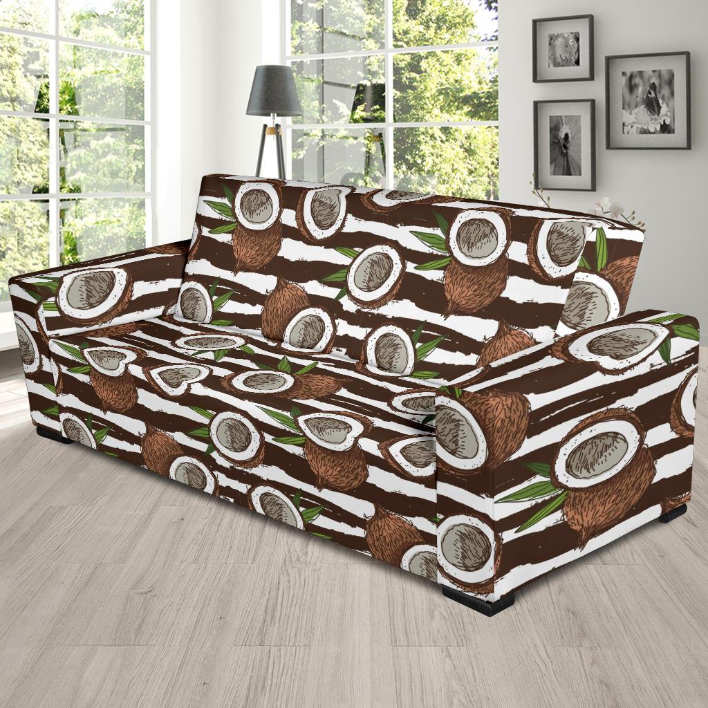 Coconut Pattern Print Design CN04 Sofa Slipcover-JORJUNE.COM