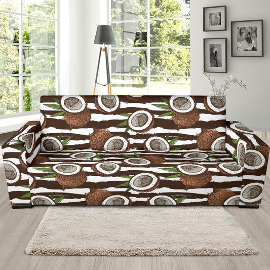 Coconut Pattern Print Design CN04 Sofa Slipcover-JORJUNE.COM