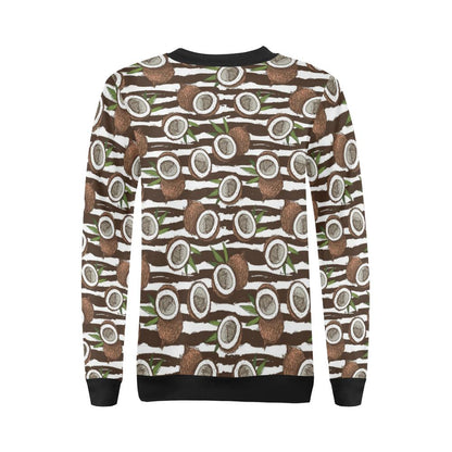 Coconut Pattern Print Design CN04 Women Long Sleeve Sweatshirt-JorJune