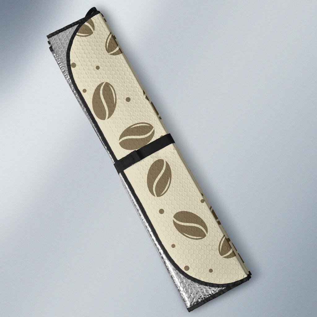 Coffee Pattern Print Design 02 Car Sun Shade-JORJUNE.COM