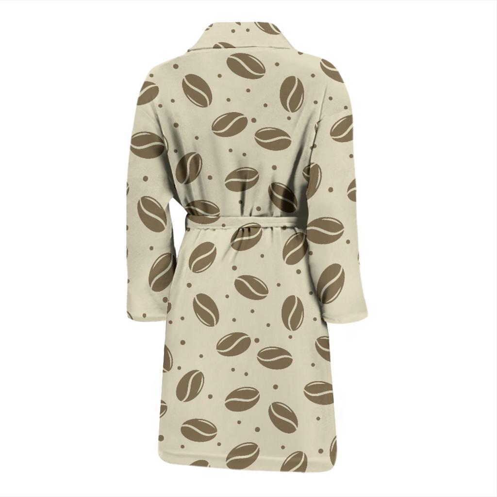 Coffee Pattern Print Design 02 Men Bathrobe-JORJUNE.COM