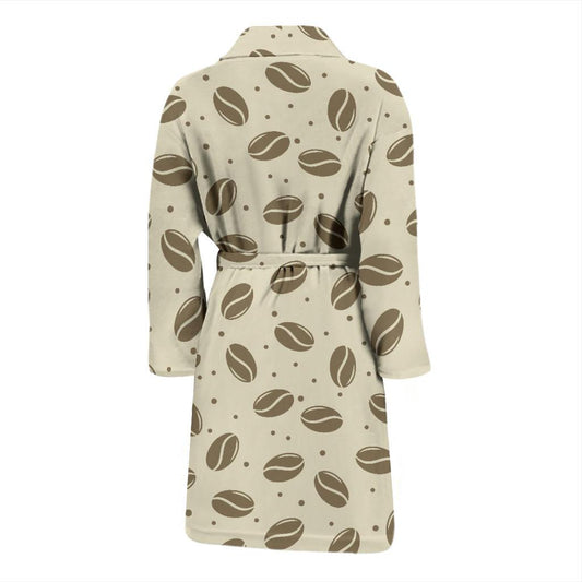 Coffee Pattern Print Design 02 Men Bathrobe-JORJUNE.COM