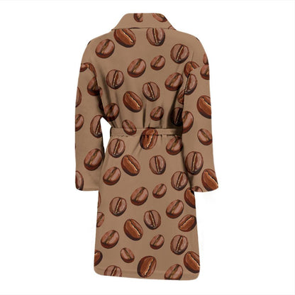 Coffee Pattern Print Design 07 Men Bathrobe-JORJUNE.COM