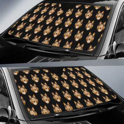Collies Pattern Print Design 01 Car Sun Shade-JORJUNE.COM