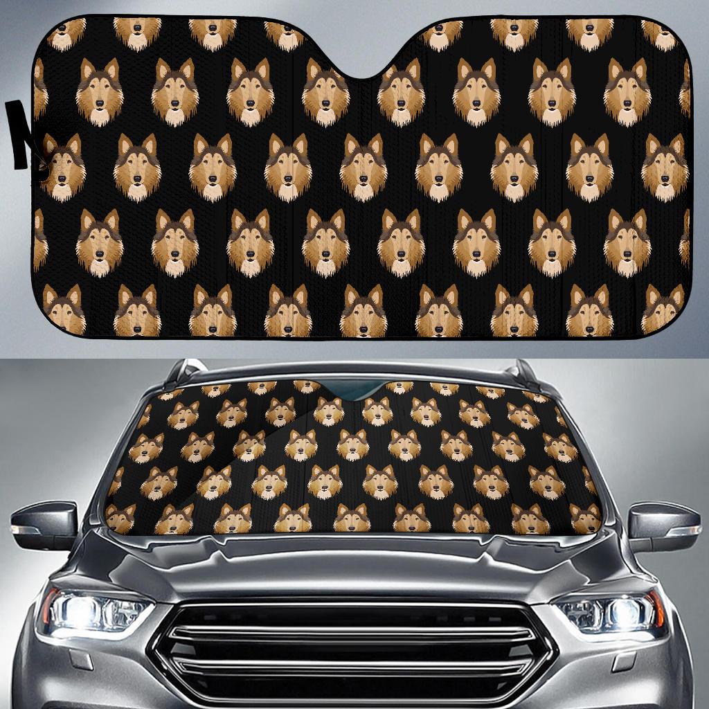 Collies Pattern Print Design 01 Car Sun Shade-JORJUNE.COM