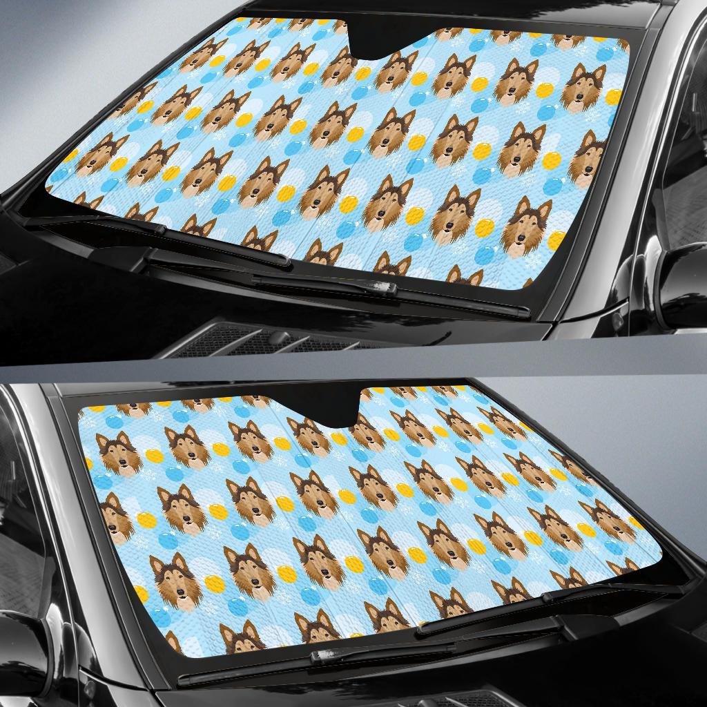 Collies Pattern Print Design 02 Car Sun Shade-JORJUNE.COM