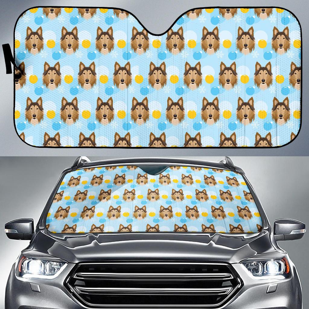 Collies Pattern Print Design 02 Car Sun Shade-JORJUNE.COM