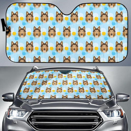 Collies Pattern Print Design 02 Car Sun Shade-JORJUNE.COM
