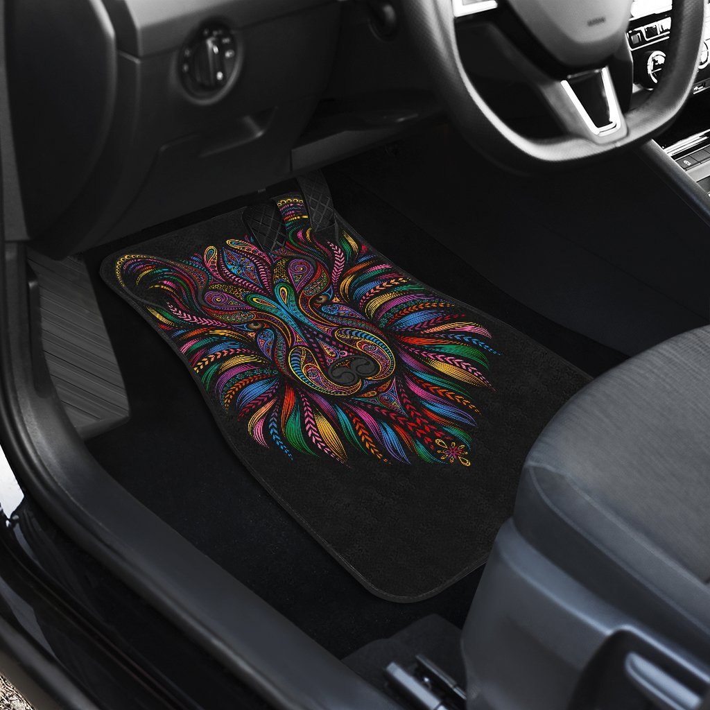 Colorful Art Wolf Car Floor Mats