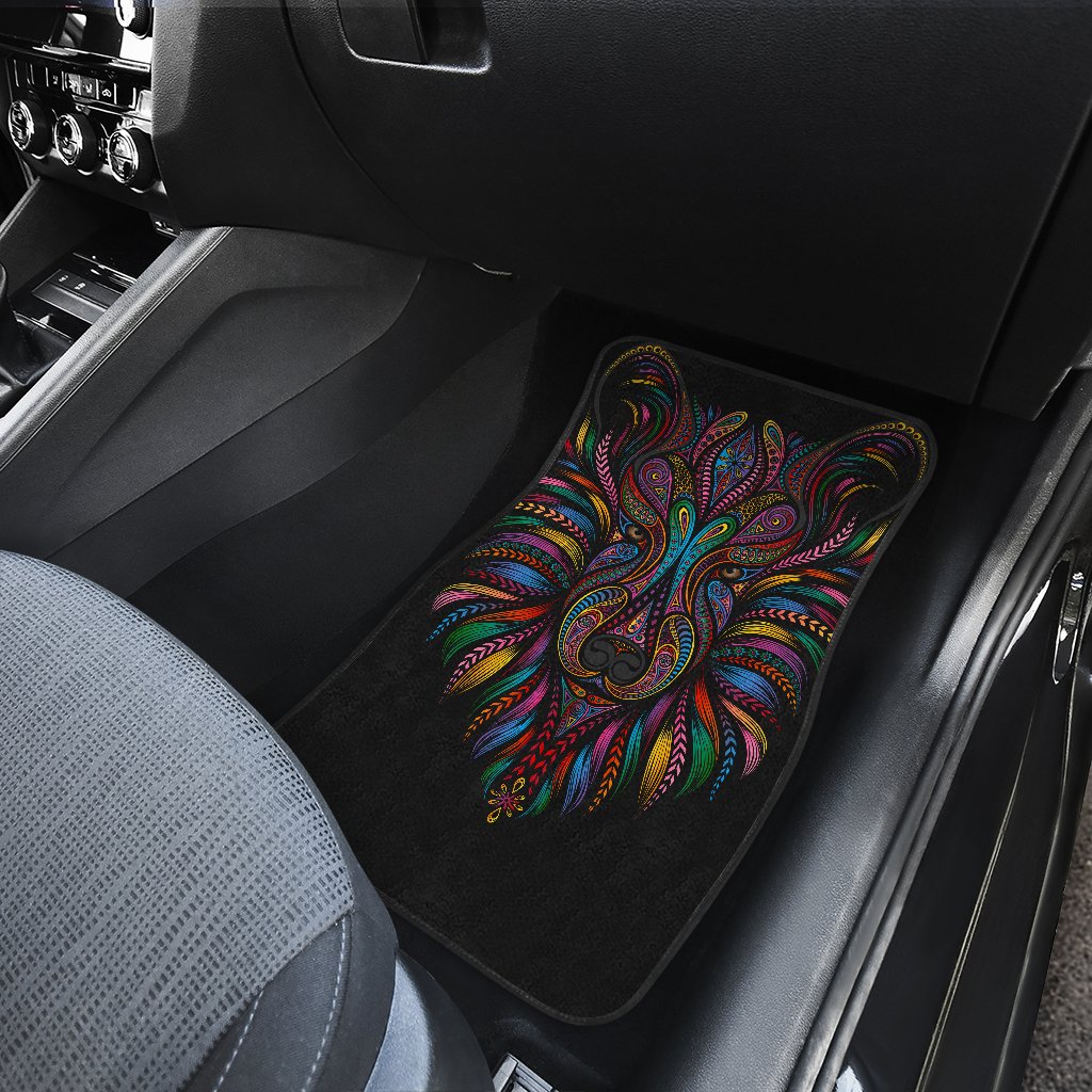 Colorful Art Wolf Car Floor Mats
