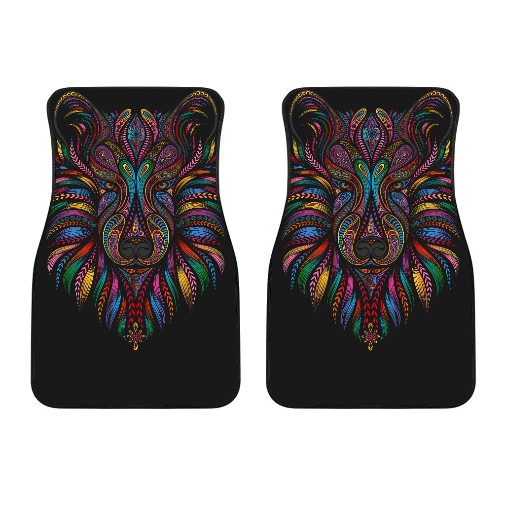 Colorful Art Wolf Car Floor Mats