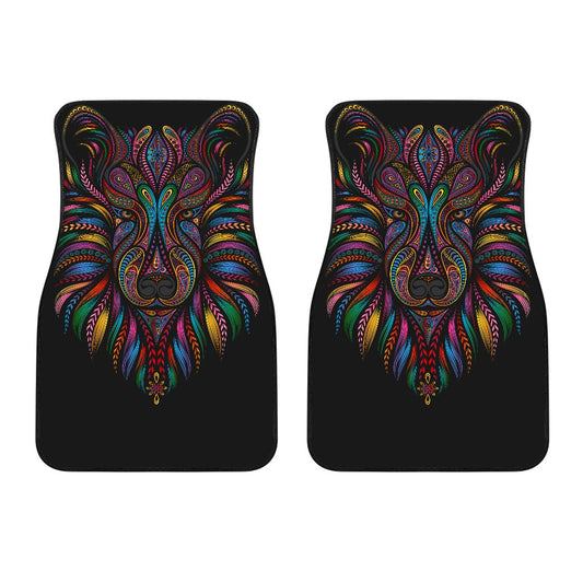 Colorful Art Wolf Car Floor Mats