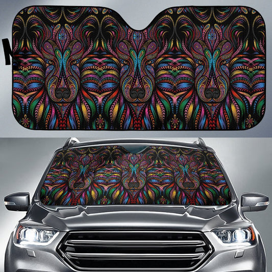 Colorful Art Wolf Car Sun Shade-JorJune