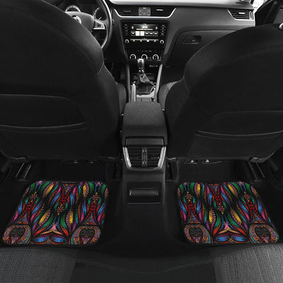 Colorful Art Wolf Front and Back Car Floor Mats