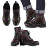 Colorful Art Wolf Men Leather Boots