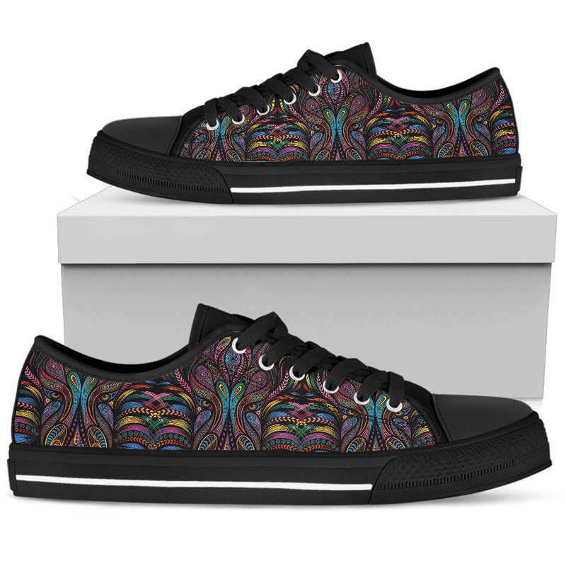 Colorful Art Wolf Men Low Top Shoes