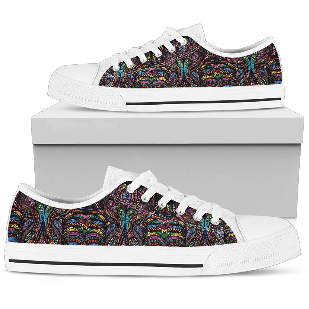 Colorful Art Wolf Men Low Top Shoes