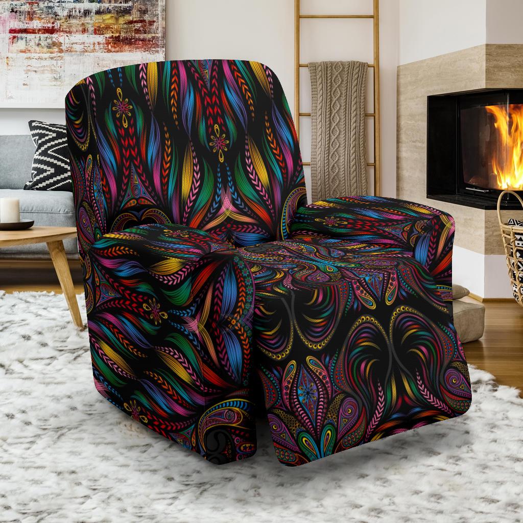 Colorful Art Wolf Recliner Slipcover-JORJUNE.COM