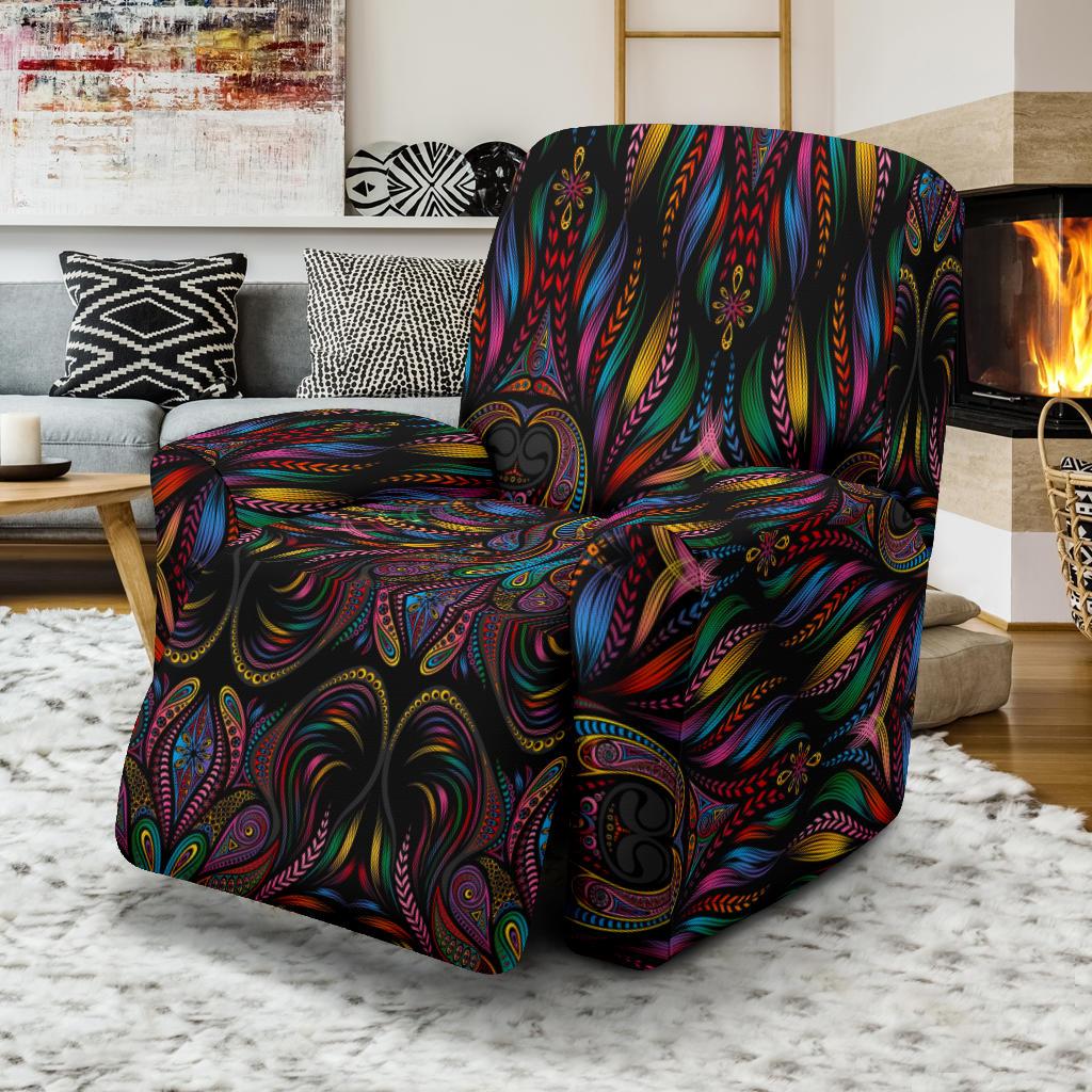 Colorful Art Wolf Recliner Slipcover-JORJUNE.COM