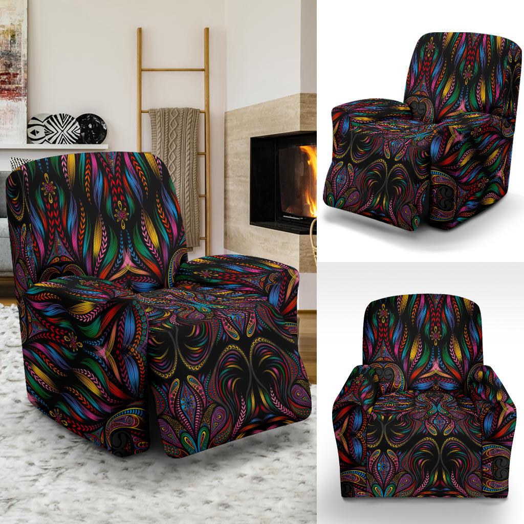 Colorful Art Wolf Recliner Slipcover-JORJUNE.COM