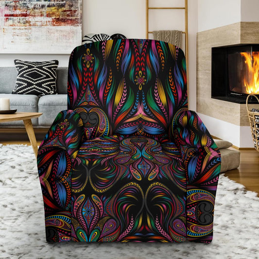 Colorful Art Wolf Recliner Slipcover-JORJUNE.COM
