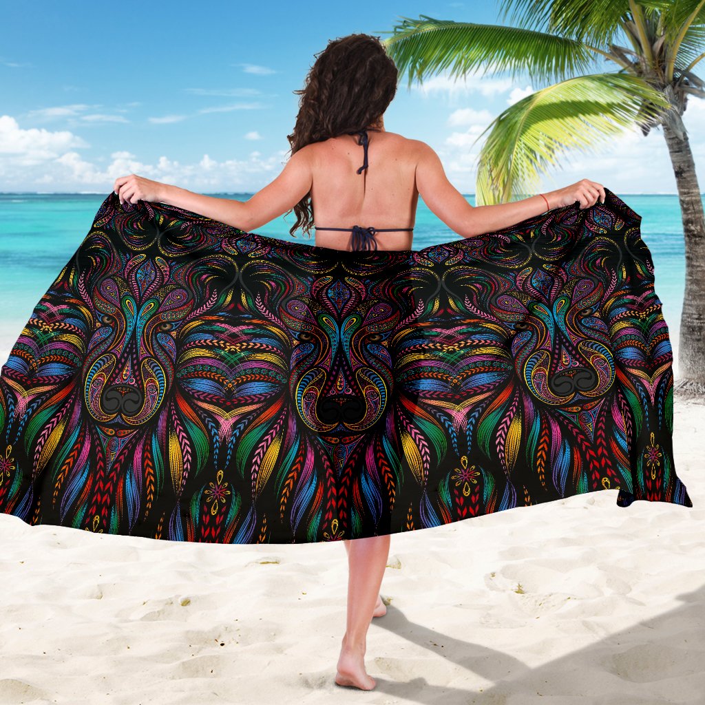 Colorful Art Wolf Sarong Pareo Wrap