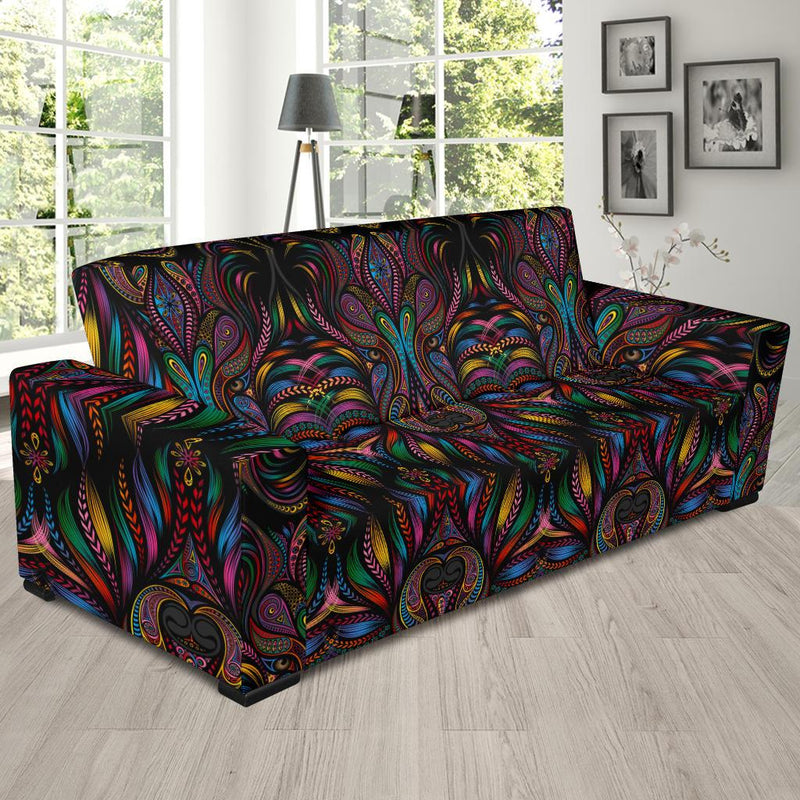 Colorful Art Wolf Sofa Slipcover-JORJUNE.COM
