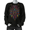 Colorful Art Wolf Women Crewneck Sweatshirt