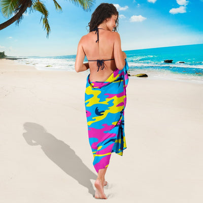 Colorful Camouflage Camo Beach Sarong Pareo Wrap