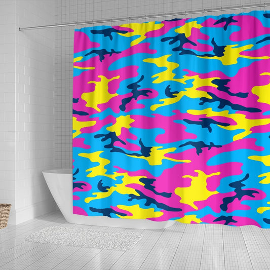 Colorful Camouflage Camo Shower Curtain