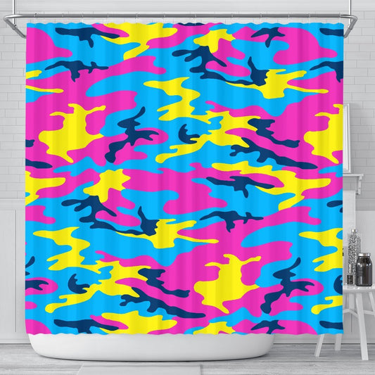Colorful Camouflage Camo Shower Curtain