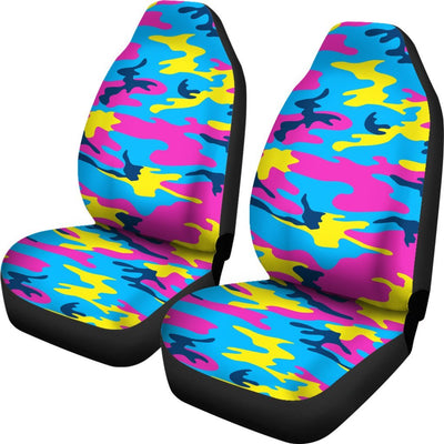 Colorful Camouflage Camo Universal Fit Car Seat Covers