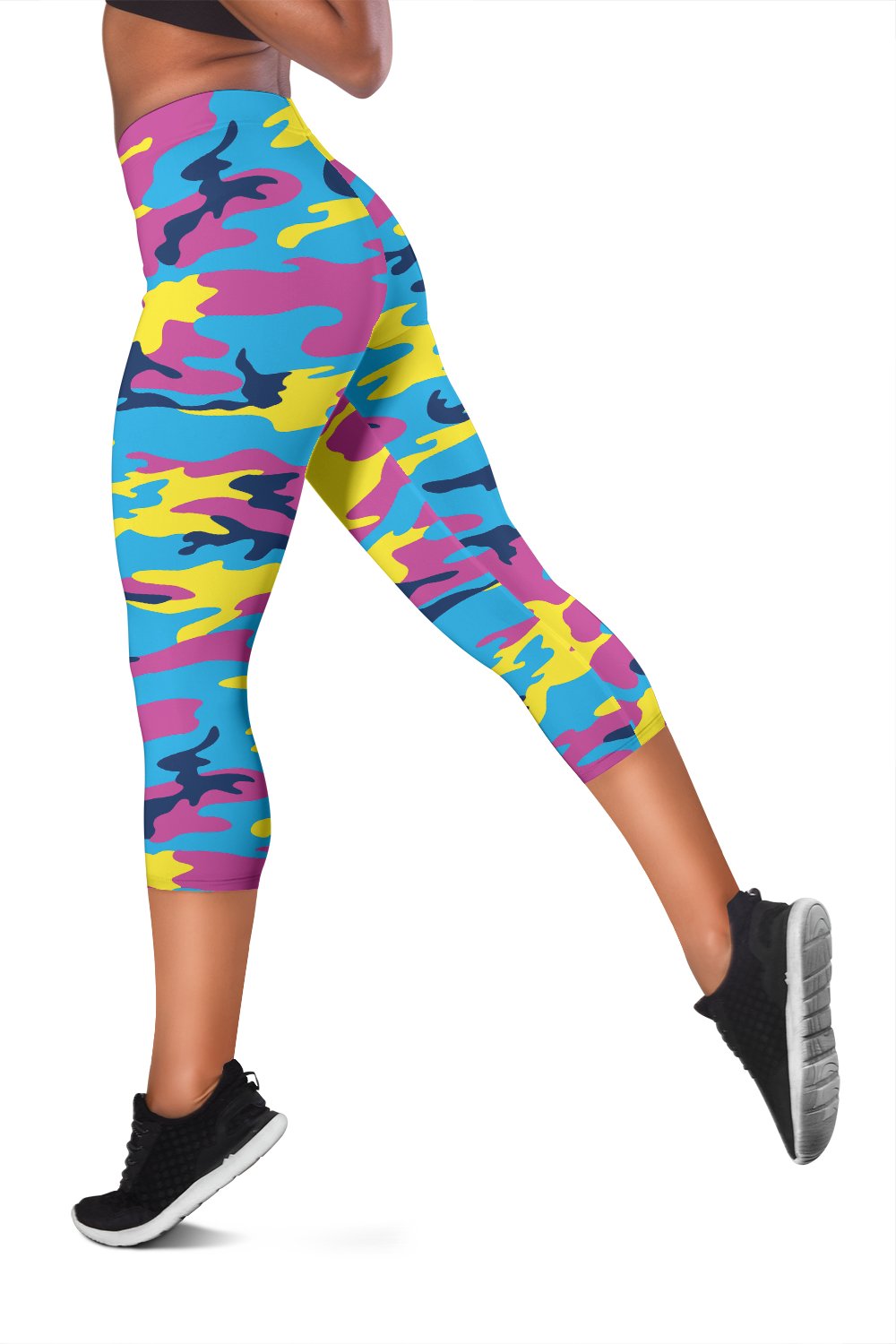 Colorful Camo Women Capris