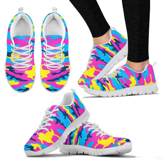 Colorful Camouflage Camo Women Sneakers