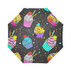 Colorful Cupcake Pattern Automatic Foldable Umbrella