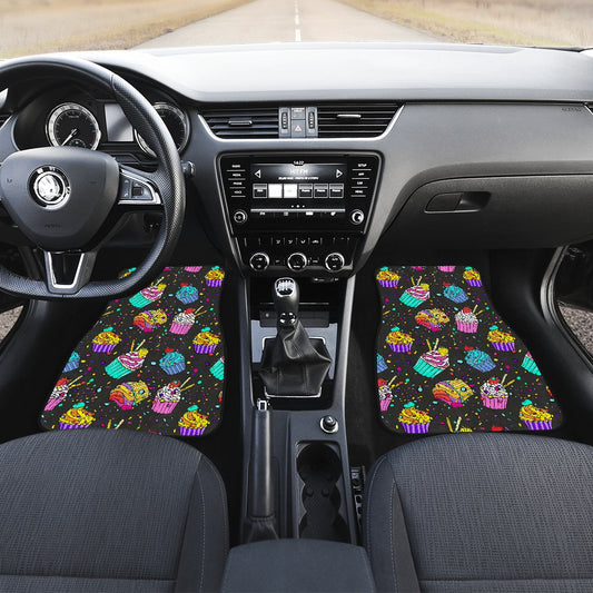 Colorful Cupcake Pattern Car Floor Mats
