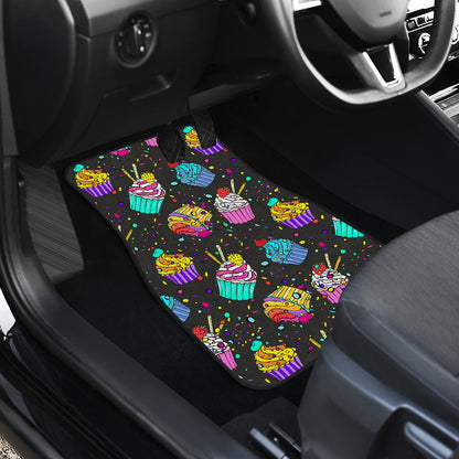 Colorful Cupcake Pattern Car Floor Mats