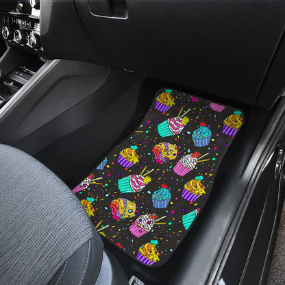 Colorful Cupcake Pattern Car Floor Mats