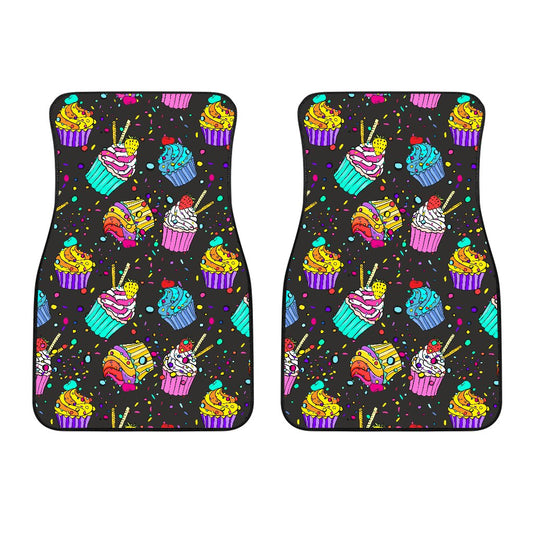 Colorful Cupcake Pattern Car Floor Mats