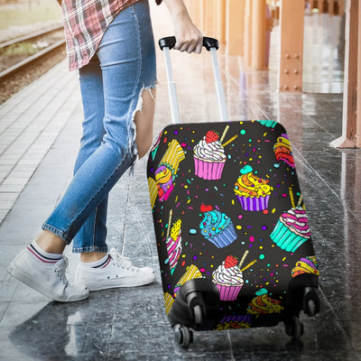 Colorful Cupcake Pattern Luggage Cover Protector