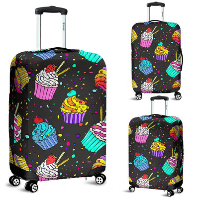 Colorful Cupcake Pattern Luggage Cover Protector