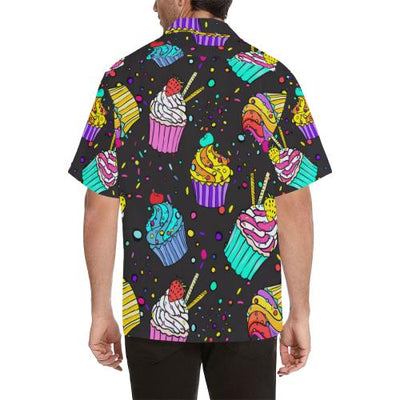 Colorful Cupcake Pattern Men Hawaiian Shirt