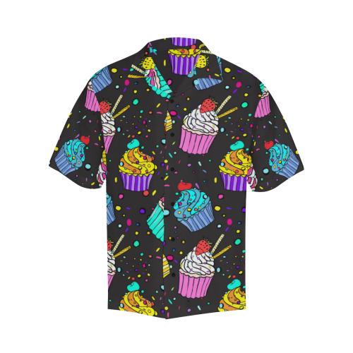 Colorful Cupcake Pattern Men Hawaiian Shirt
