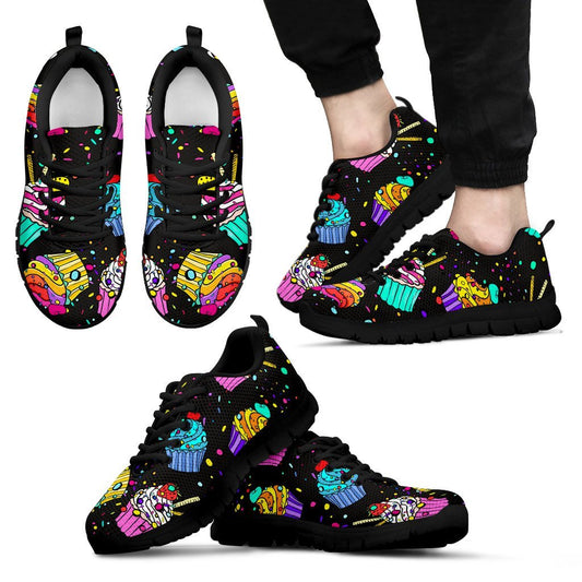Colorful Cupcake Pattern Men Sneakers